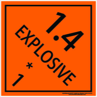 Hazchem Signs CLASS 1 - EXPLOSIVE 1.4