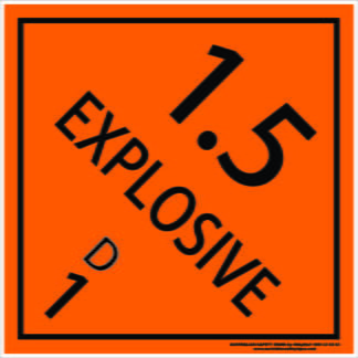 Hazchem Signs CLASS 1 - EXPLOSIVE 1.5