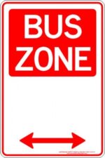 Parking Signs BUS ZONE SPAN ARROW