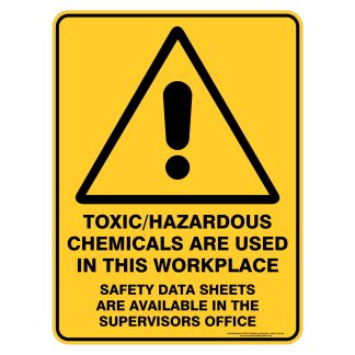 Toxic/hazardous Chemicals Are In This Workplace