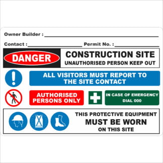 Owner Builder Sign