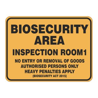 Biosecurity Area Inspection Room #(number)