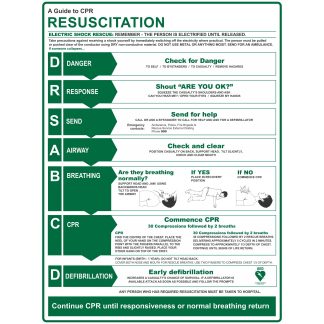 Electric Shock CPR Sign