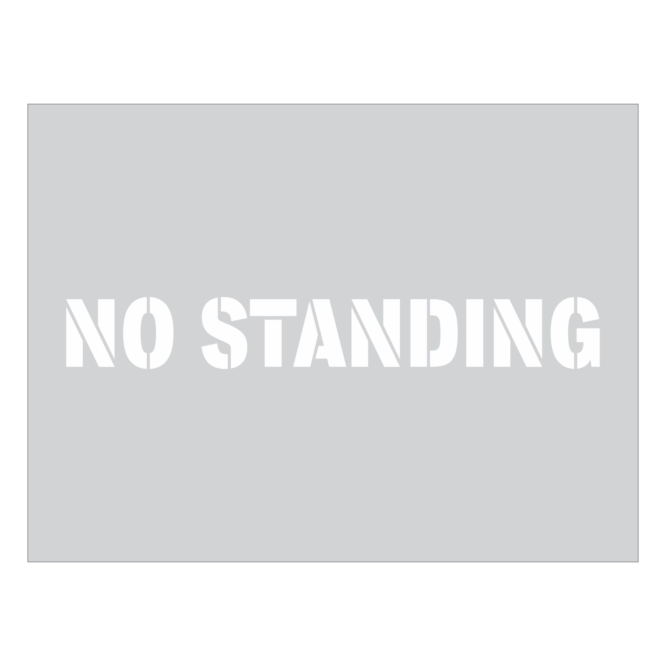 No Standing Stencil