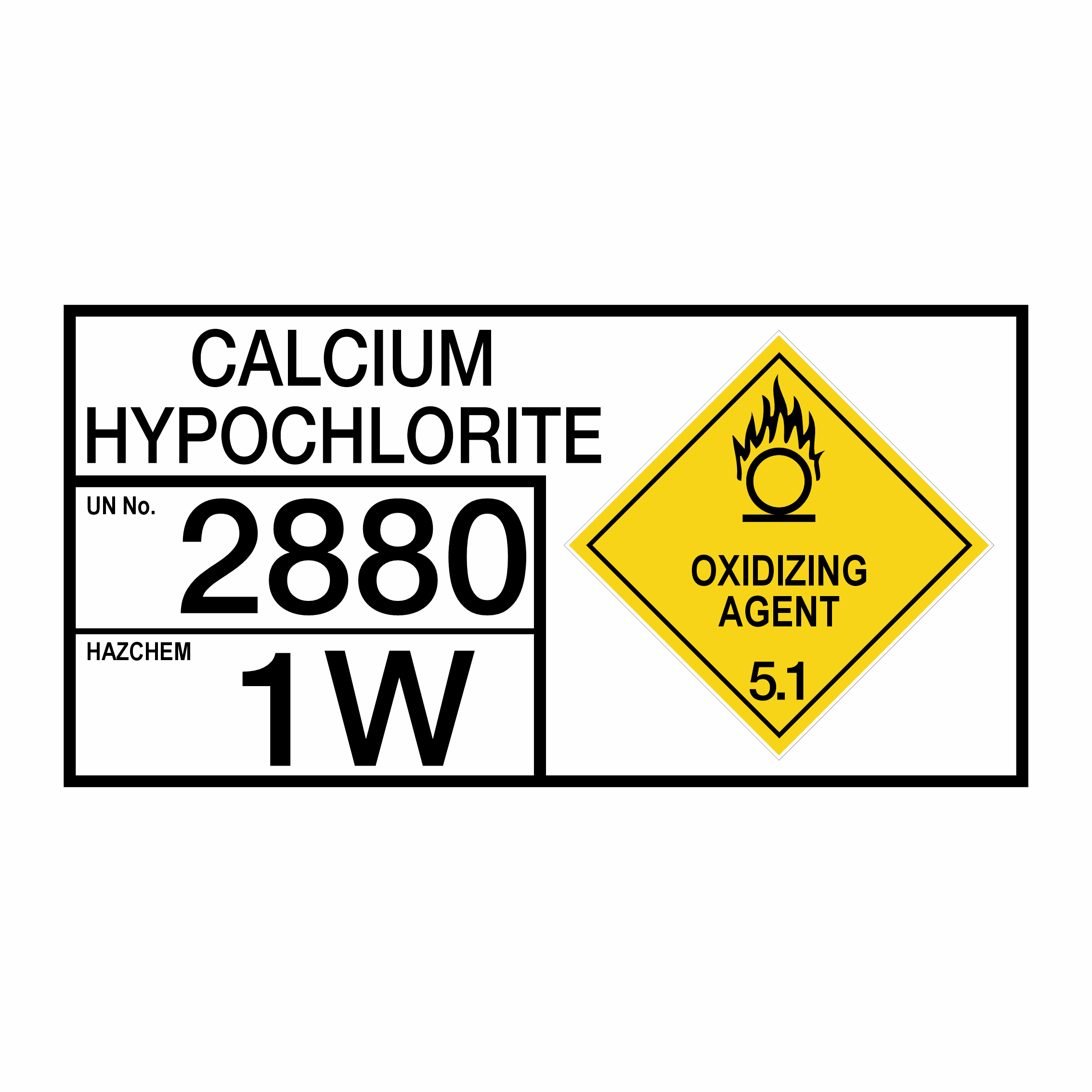 Emergency EIP Storage Sign - Calcium Hypochlorite