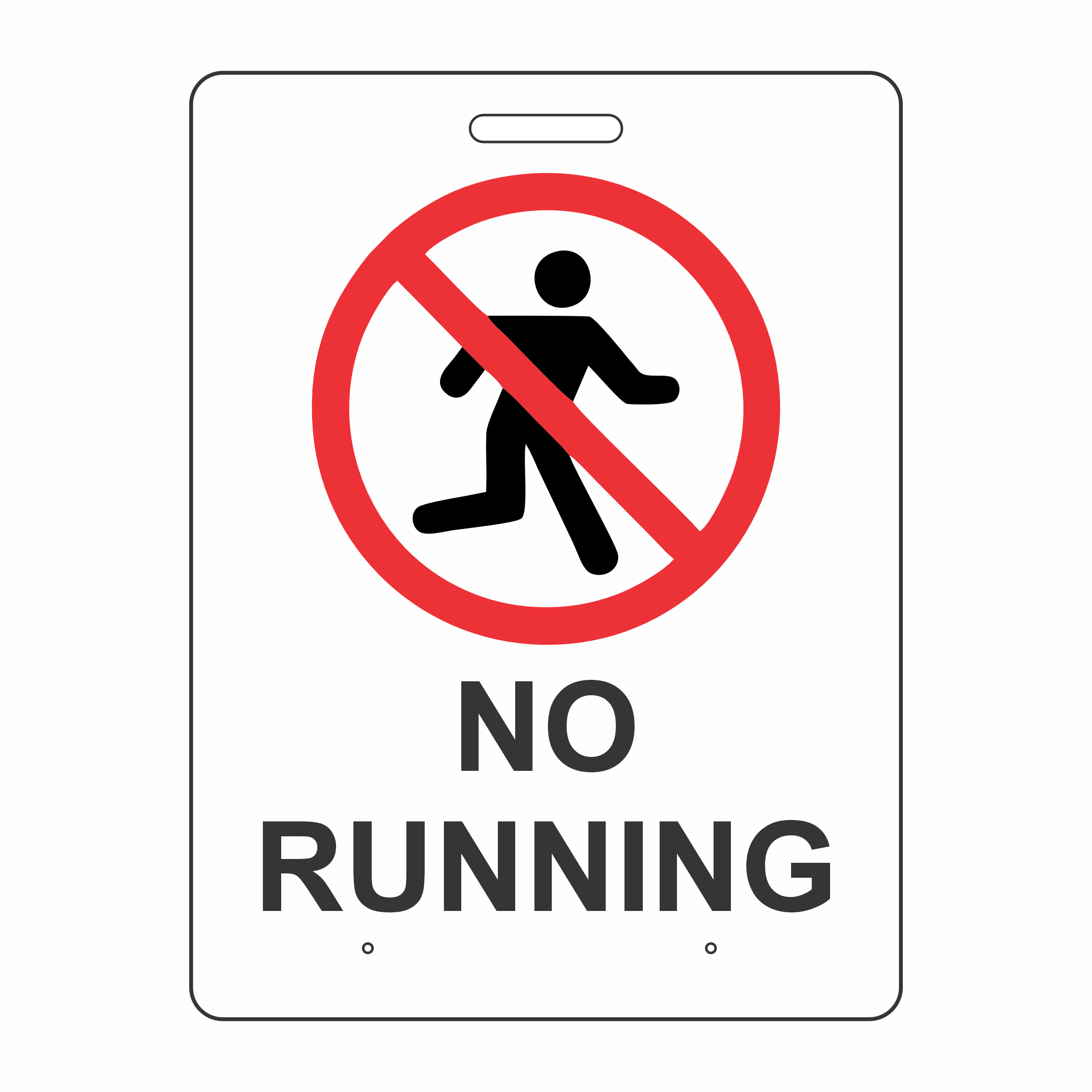 No Running Pavement