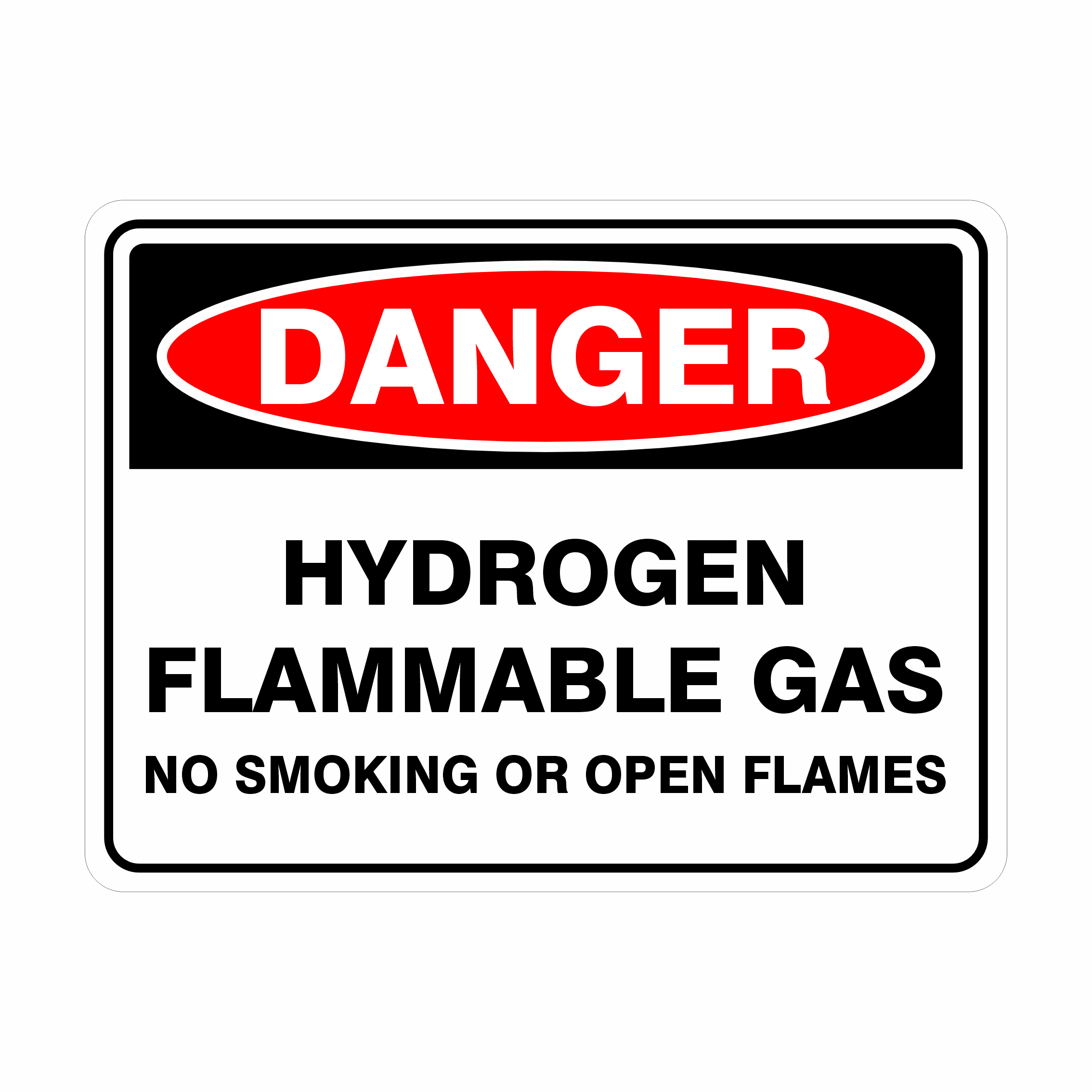 Danger Hydrogen Flammable Gas