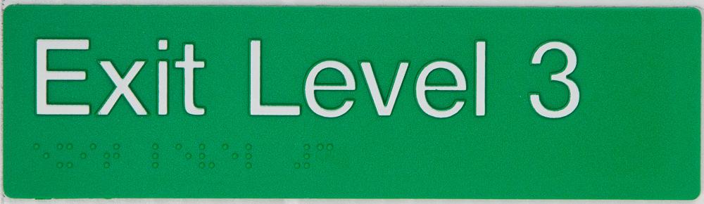 Braille Exit Sign Level 3