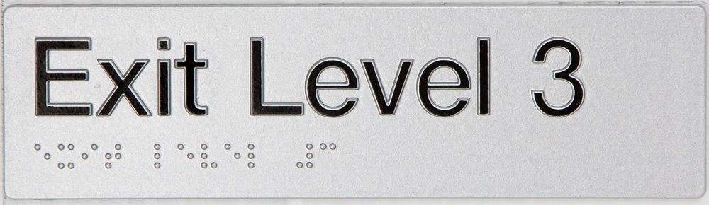 Braille Exit Sign Level 3