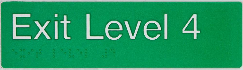 Braille Exit Sign Level 4