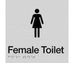 Female Toilet Sign FT-SILVER (Braille)