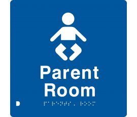 Parent Room Sign PR-BLUE (Braille)