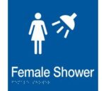 Female Shower Sign FS-BLUE (Braille)