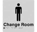 Male Change Room Sign MCR-SILVER (Braille)