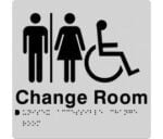 Unisex Accessible Change Room Sign MFDCR-SILVER (Braille)
