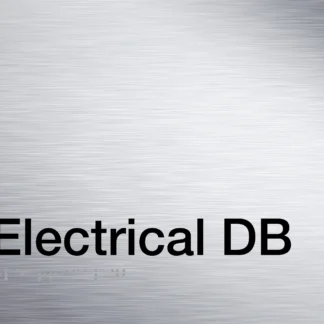 Electrical DB Braille Sign - Stainless Steal