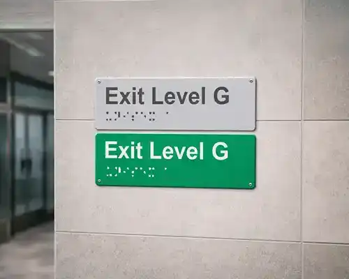 Braille Exit Signs