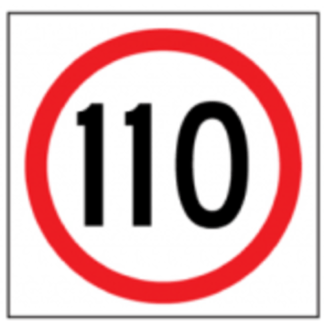 Temporary Traffic Signs 110 IN ROUNDEL