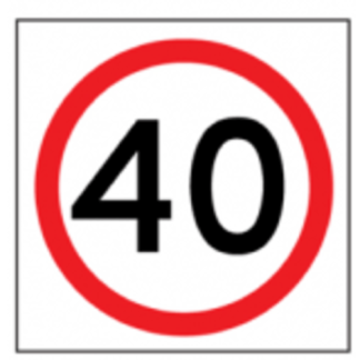 Temporary Traffic Signs 40 IN ROUNDEL