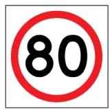 Temporary Traffic Signs 80 IN ROUNDEL