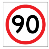Temporary Traffic Signs 90 IN ROUNDEL