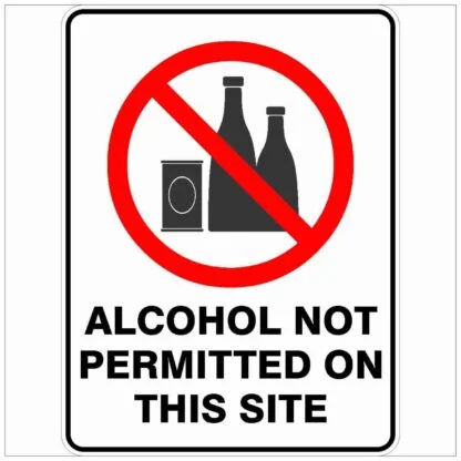 Alcohol Not Permitted On This Site