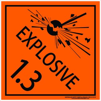 Hazchem Signs CLASS 1 - EXPLOSIVE 1.3