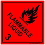 Hazchem Signs CLASS 3 - FLAMMABLE LIQUID - BLACK