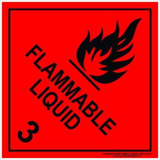 Hazchem Signs CLASS 3 - FLAMMABLE LIQUID - BLACK