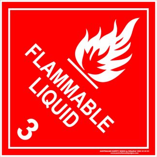 Hazchem Signs CLASS 3 - FLAMMABLE LIQUID - WHITE