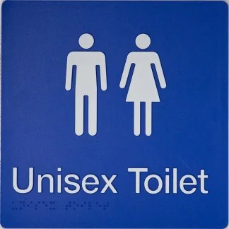 Unisex Toilet Sign MFT-BLUE (Braille)