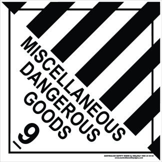 Hazchem Signs CLASS 9 - MISCELLANEOUS DANGEROUS GOODS