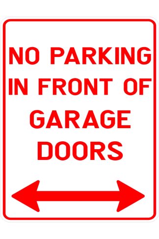 No Parking In Front Of Garage Doors