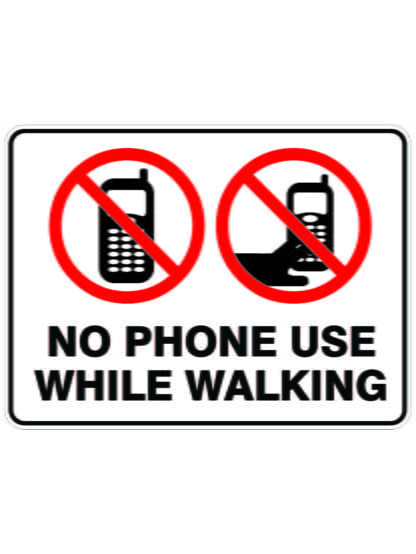 No Phone Use While Walking