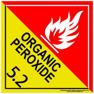 Hazchem Signs CLASS 5 - ORGANIC PEROXIDE 5.2 WHITE