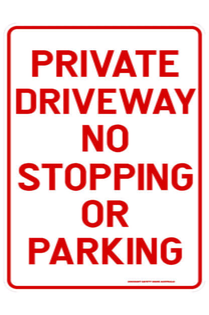 Private Driveway No Stopping Or Parking