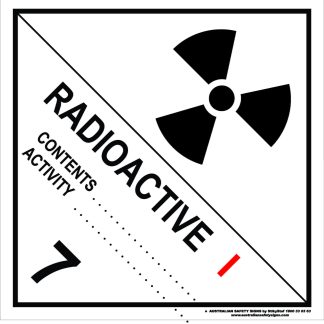 Hazchem Signs CLASS 7 - RADIOACTIVE - CATEGORY 1