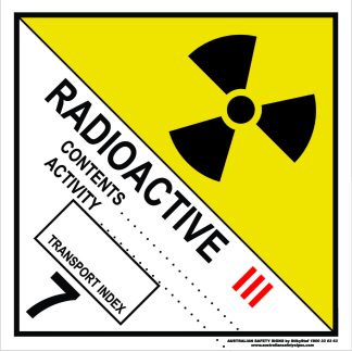 Hazchem Signs CLASS 7 - RADIOACTIVE - CATEGORY 3