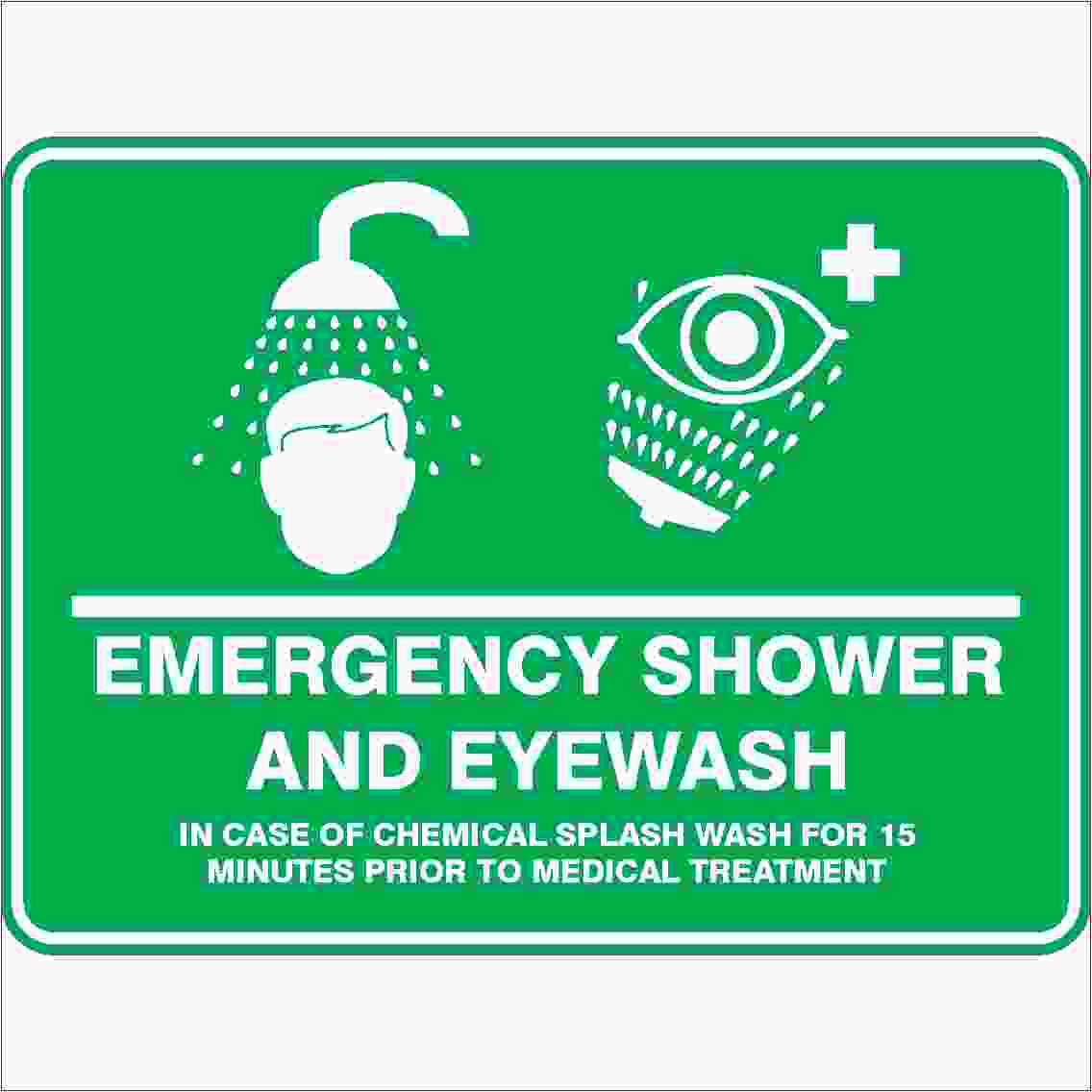 EMERGENCY SHOWER AND EYE WASH Discount Safety Signs Australia
