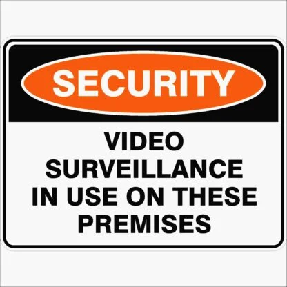 Security Signs VIDEO SURVEILLANCE IN USE ON THESE PREMISES