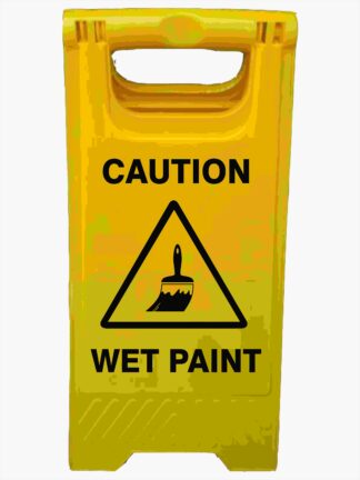 CAUTION WET PAINT A-Frame Signs