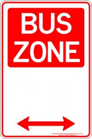 Parking Signs BUS ZONE SPAN ARROW