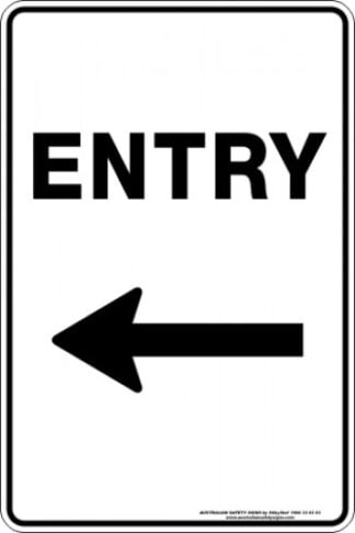 Parking Signs|Traffic Signs ENTRY ARROW LEFT