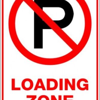 Parking Signs LOADING ZONE P