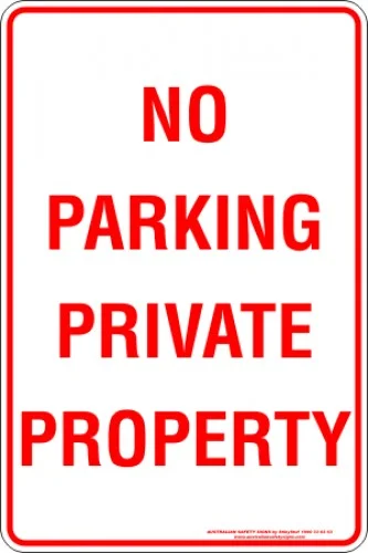 No Parking Private Property | Buy Now | Discount Safety Signs Australia