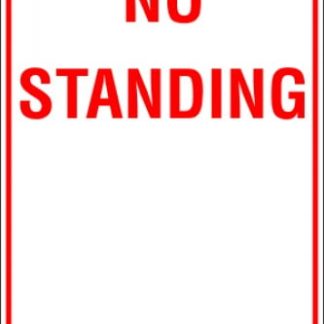 Parking Signs NO STANDING ARROW RIGHT