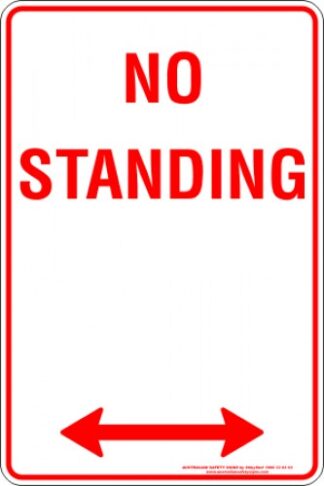 Parking Signs NO STANDING SPAN ARROW
