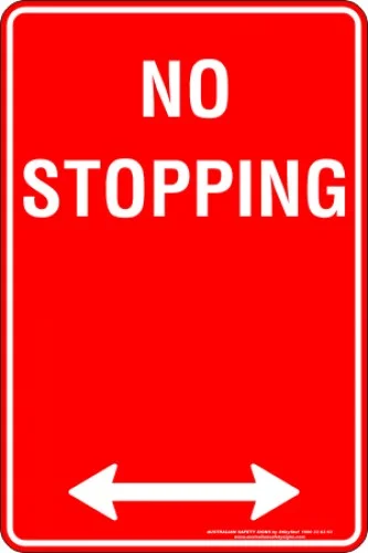 Parking Signs NO STOPPING SPAN ARROW