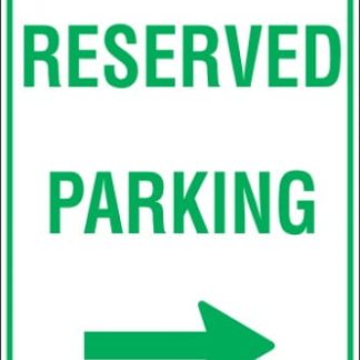Parking Signs RESERVED PARKING ARROW RIGHT