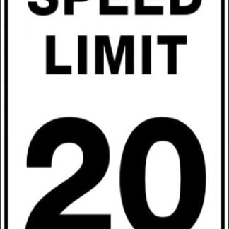 Traffic Signs SPEED LIMIT 20